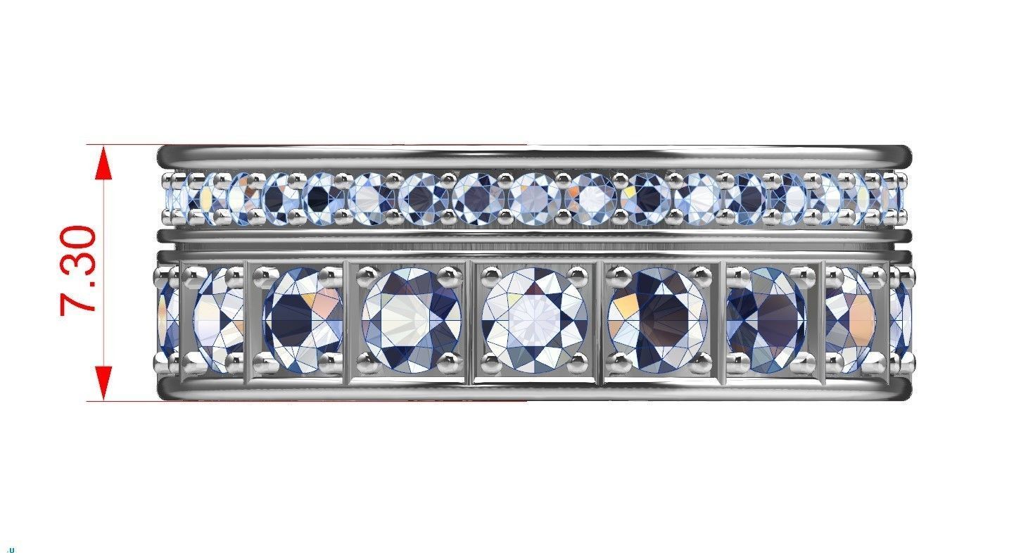 Diamonds jewelry ring 3D print model_15