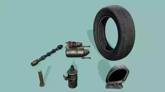 3D Scan Car Parts Pack - Props