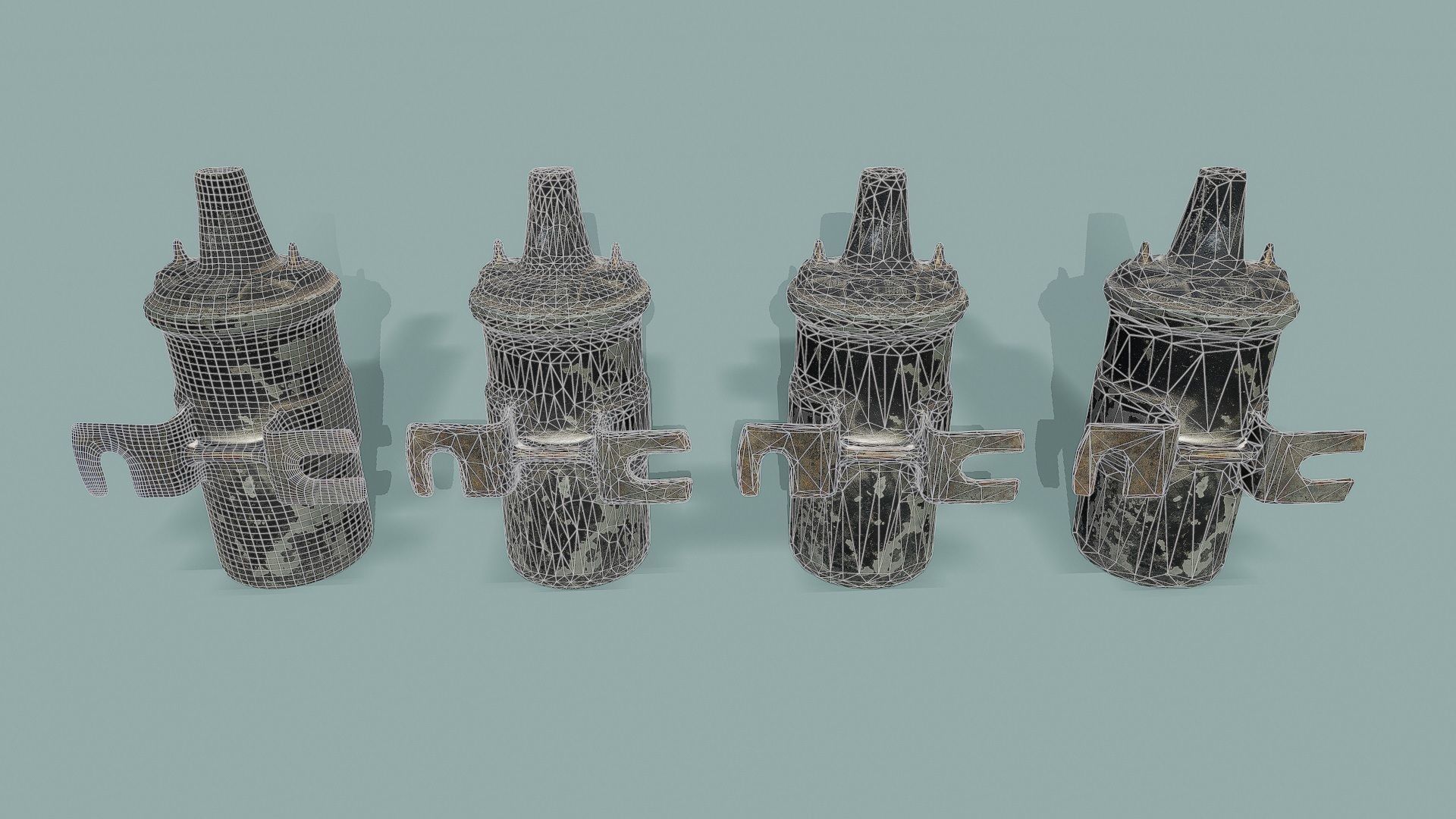 3D Scan Car Parts Pack - Props Low-poly 3D model_10