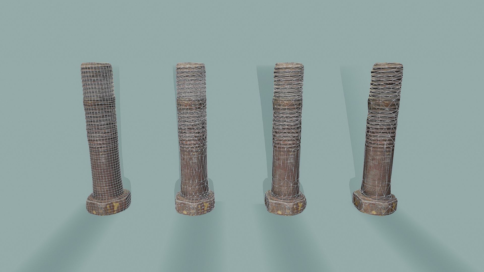 3D Scan Car Parts Pack - Props Low-poly 3D model_5