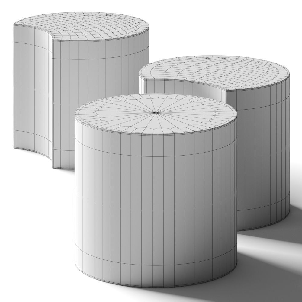 Atelier Areti Circles Coffee and Side Tables 3D model_2