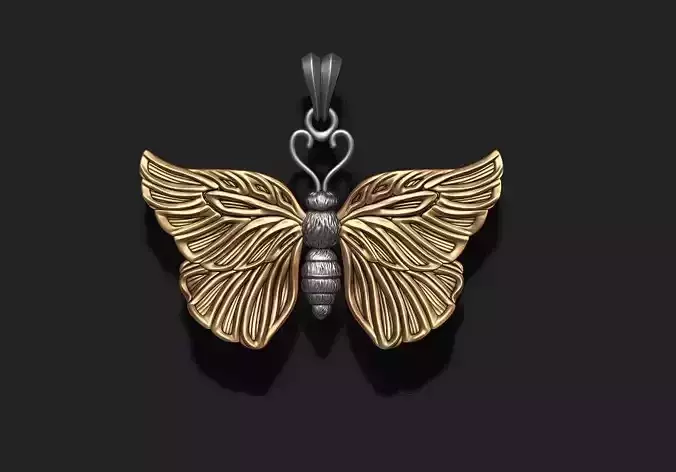 Butterfly pendant 3D print model