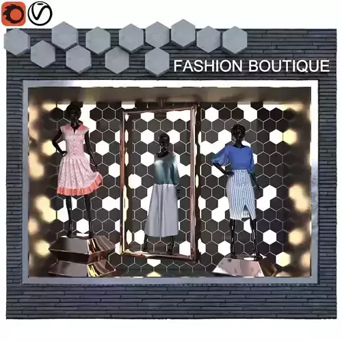 Store-02 fashion boutique window display