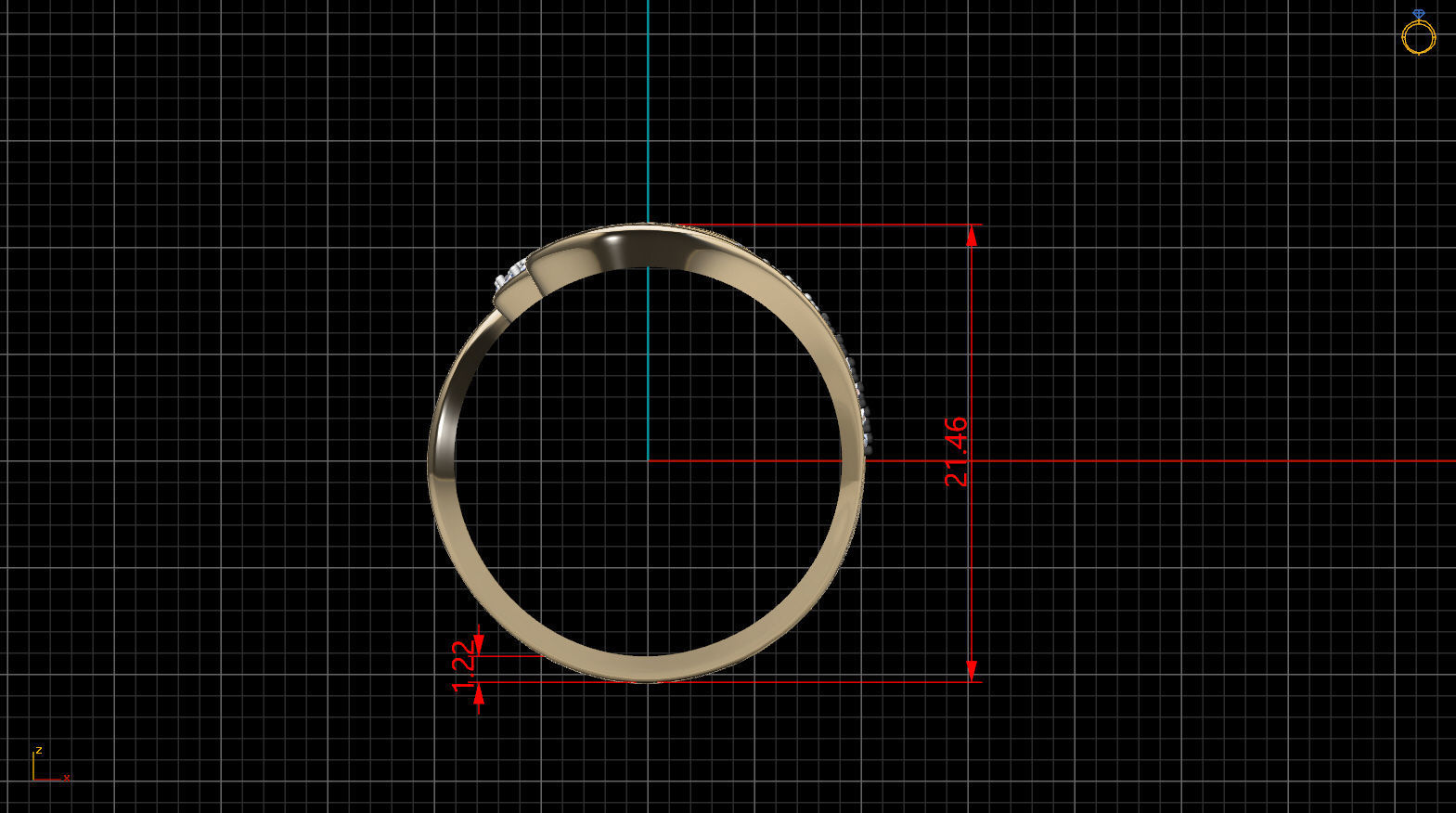 Tangle ring silver gold printable jewelry 3D model 3D print model_8