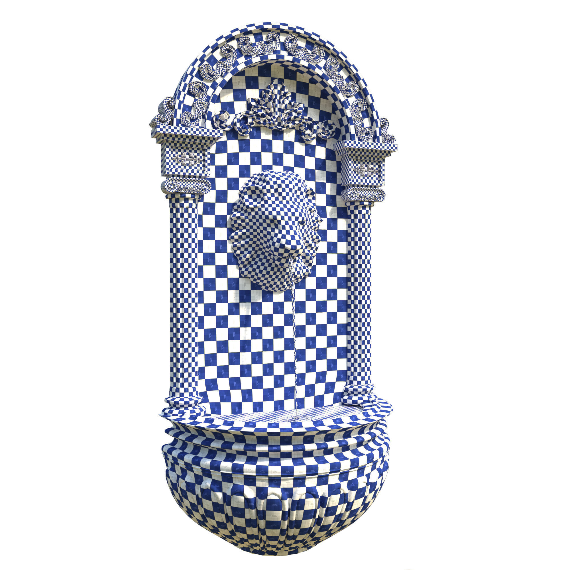 Classic Wall Fountain 05 3D model_4