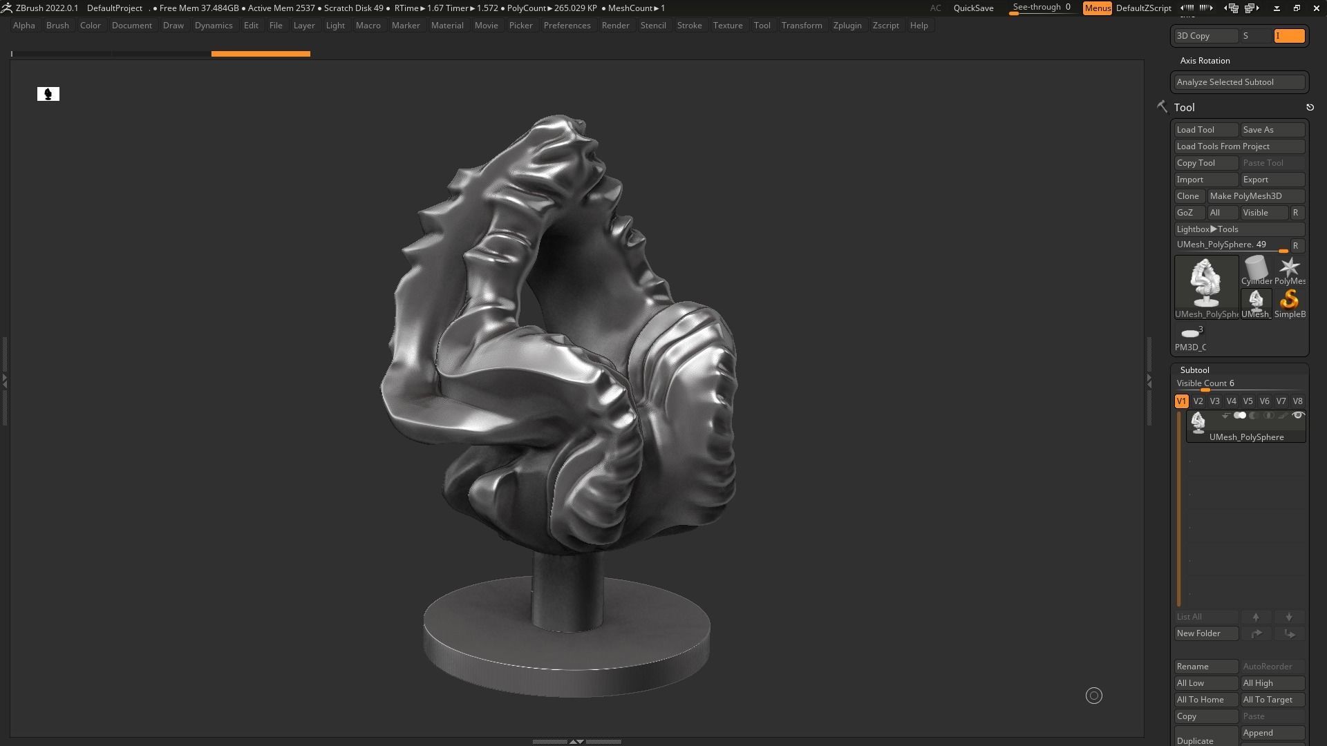 Modern Abstract Decorative sculpture 3d print model 124 3D print model_3