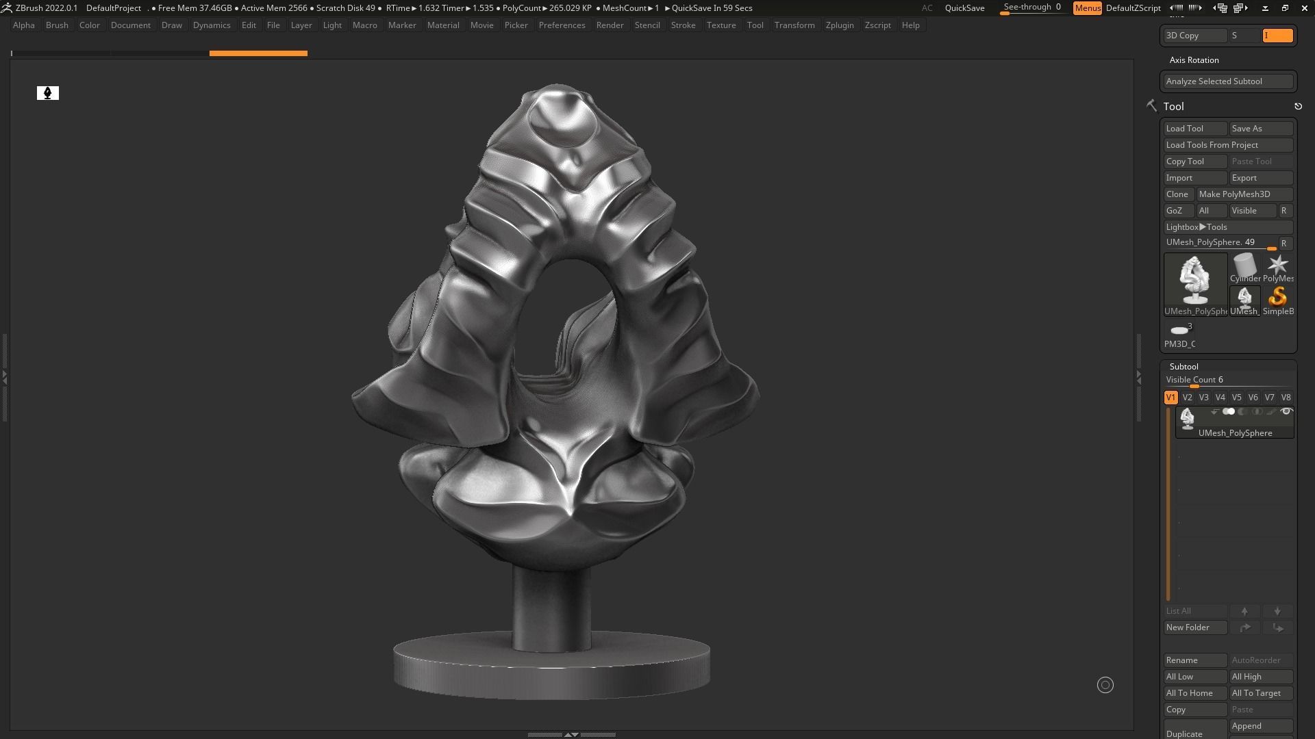 Modern Abstract Decorative sculpture 3d print model 124 3D print model_4