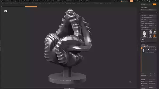 Modern Abstract Decorative sculpture 3d print model 124 3D print model