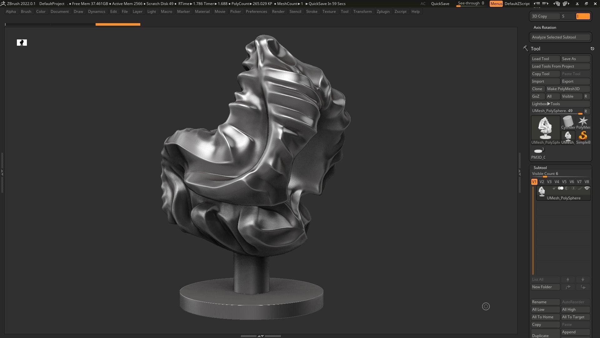 Modern Abstract Decorative sculpture 3d print model 124 3D print model_5