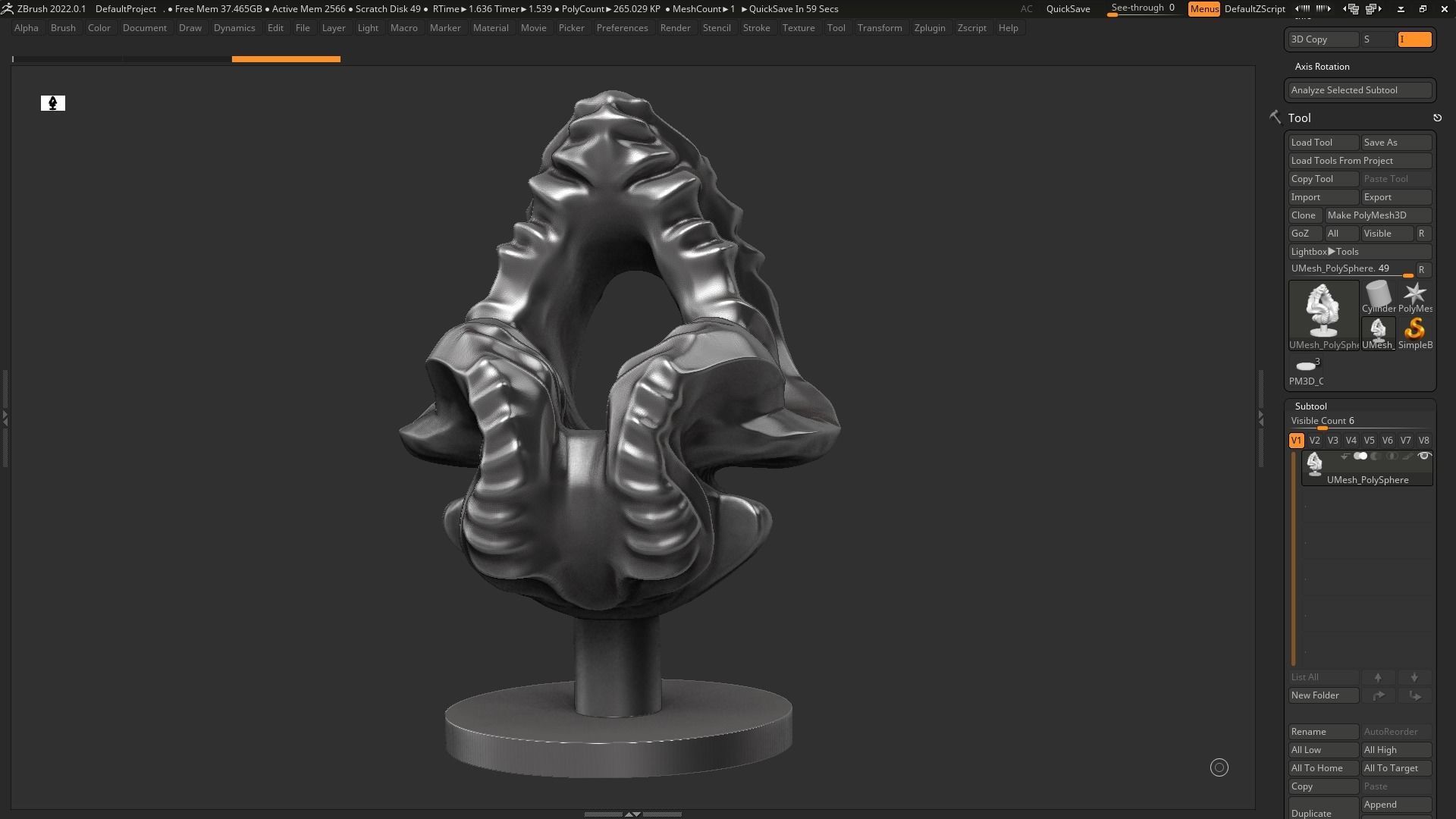 Modern Abstract Decorative sculpture 3d print model 124 3D print model_7