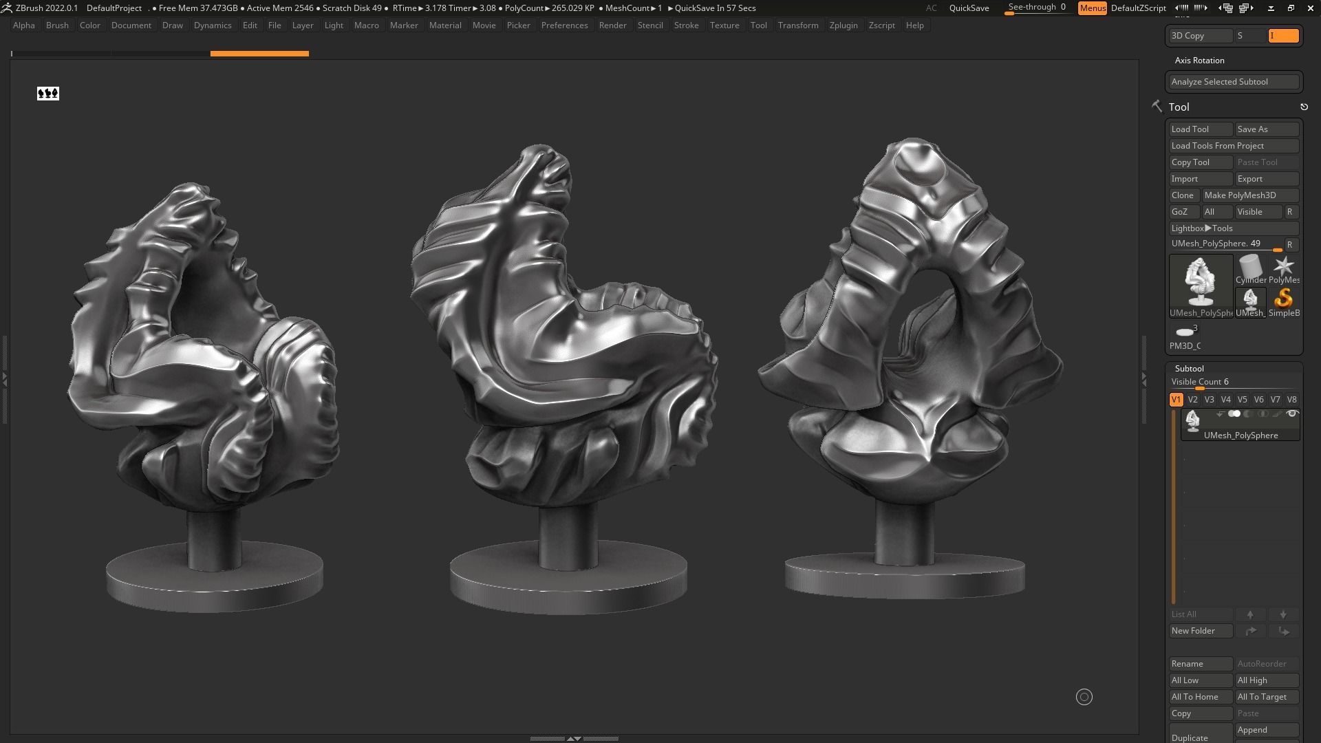 Modern Abstract Decorative sculpture 3d print model 124 3D print model_1