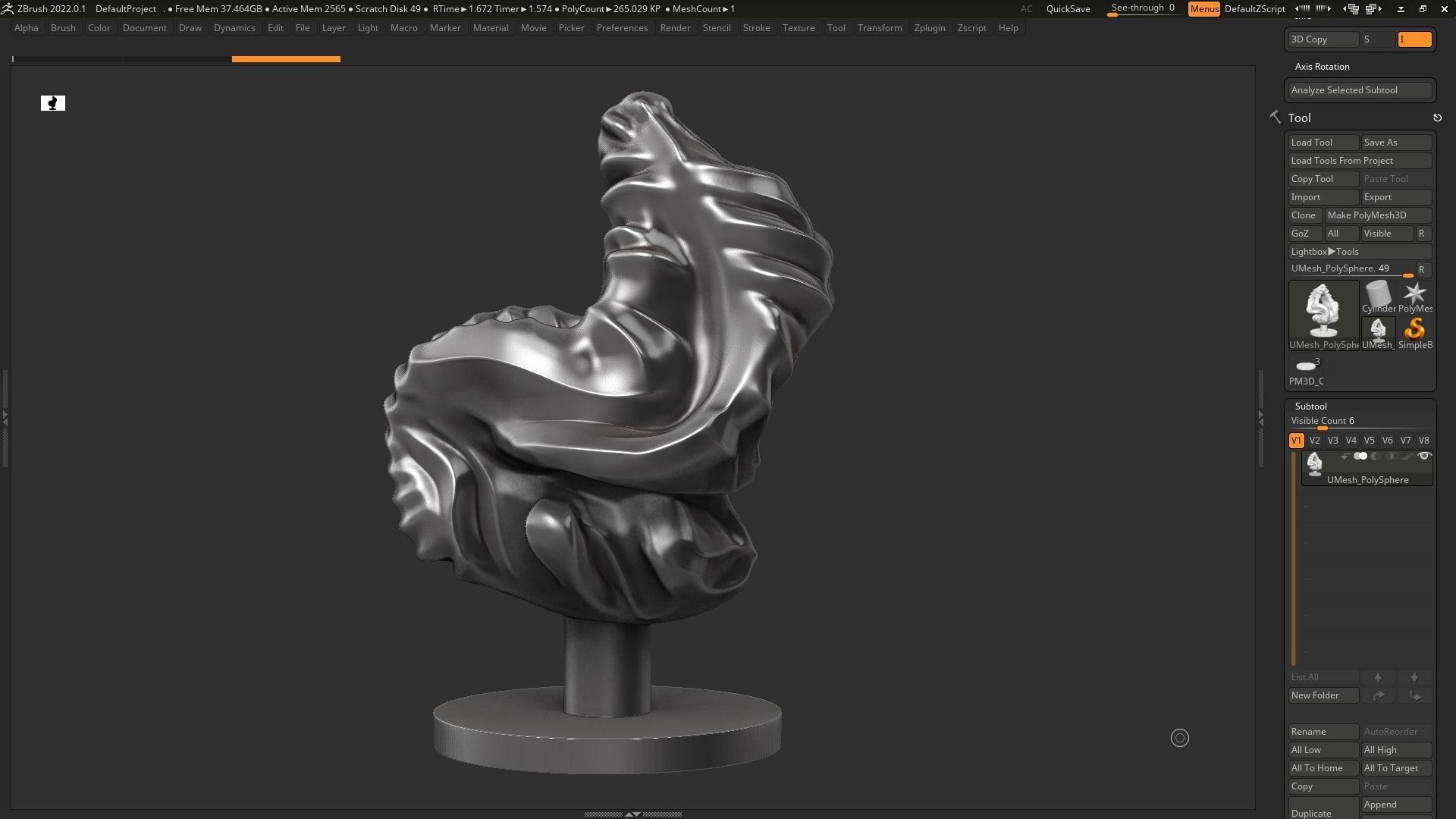 Modern Abstract Decorative sculpture 3d print model 124 3D print model_6