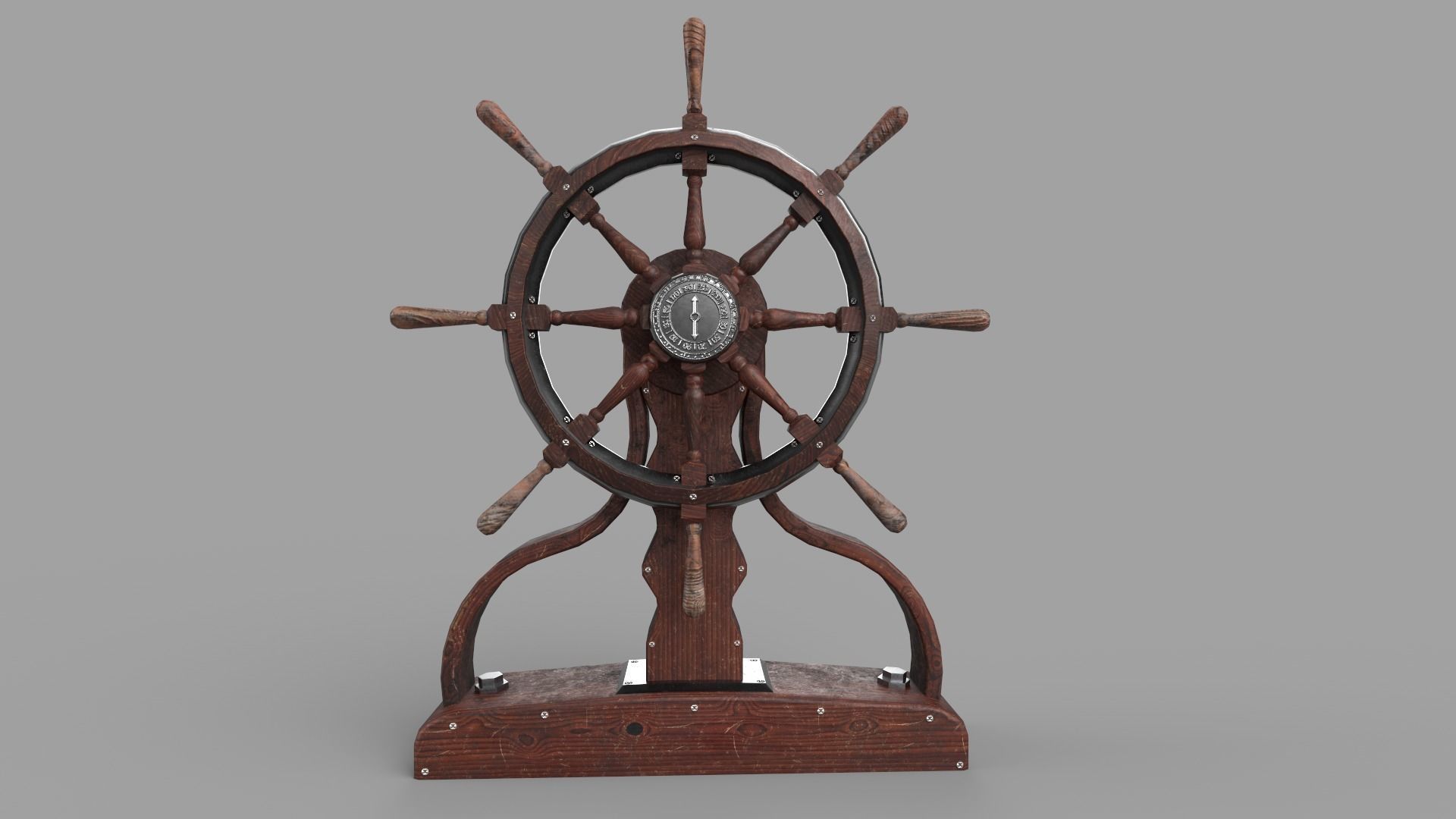 Ship steering wheel Ship Wheel 3D model Low-poly Low-poly 3D model_1