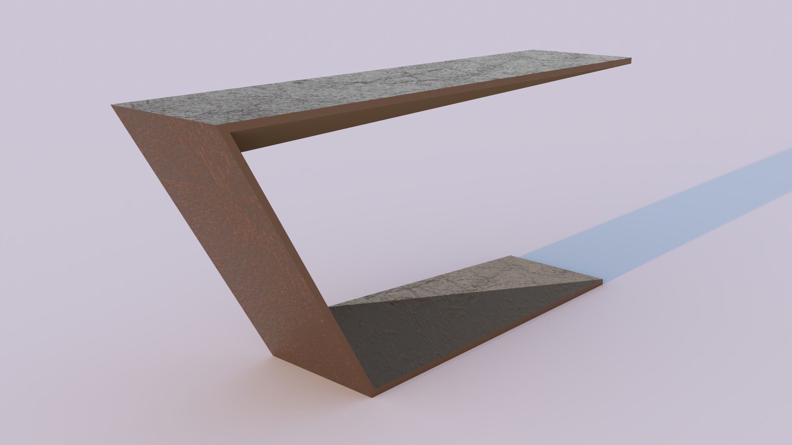 Geometric Industrial Modern Table 3D print model_5