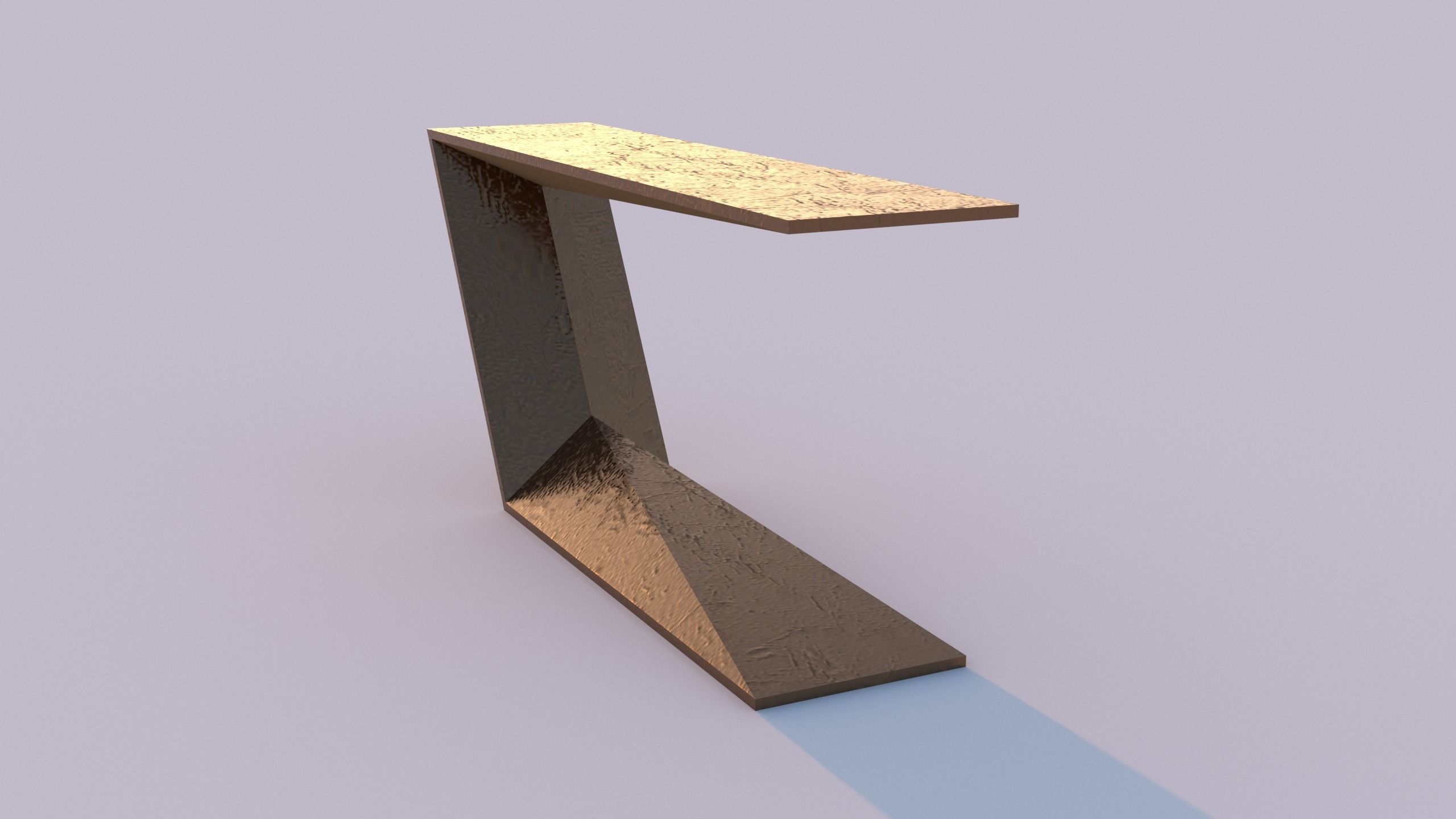 Geometric Industrial Modern Table 3D print model_2