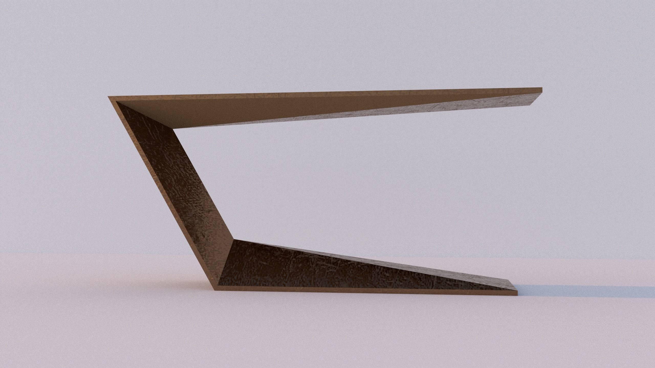Geometric Industrial Modern Table 3D print model_4