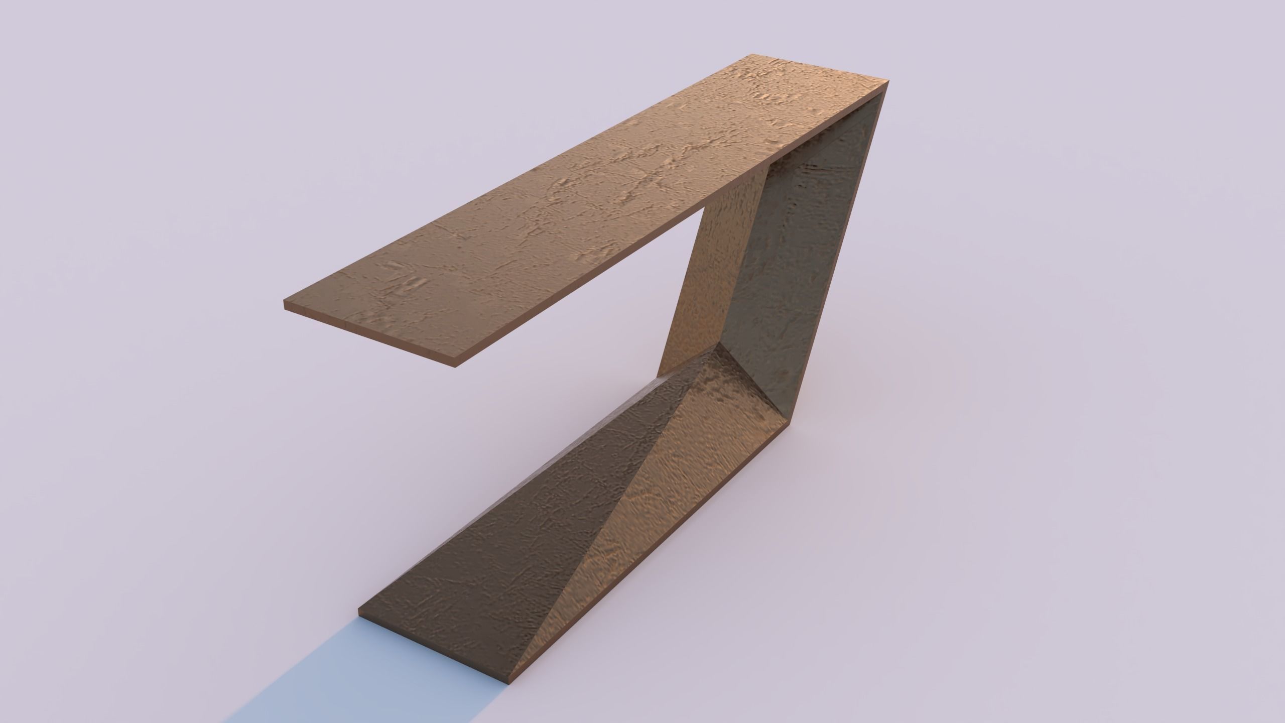 Geometric Industrial Modern Table 3D print model_3