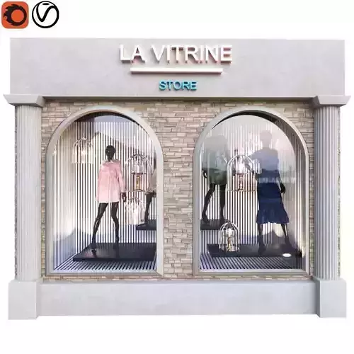 store-03 shop window for la vissine 3D model