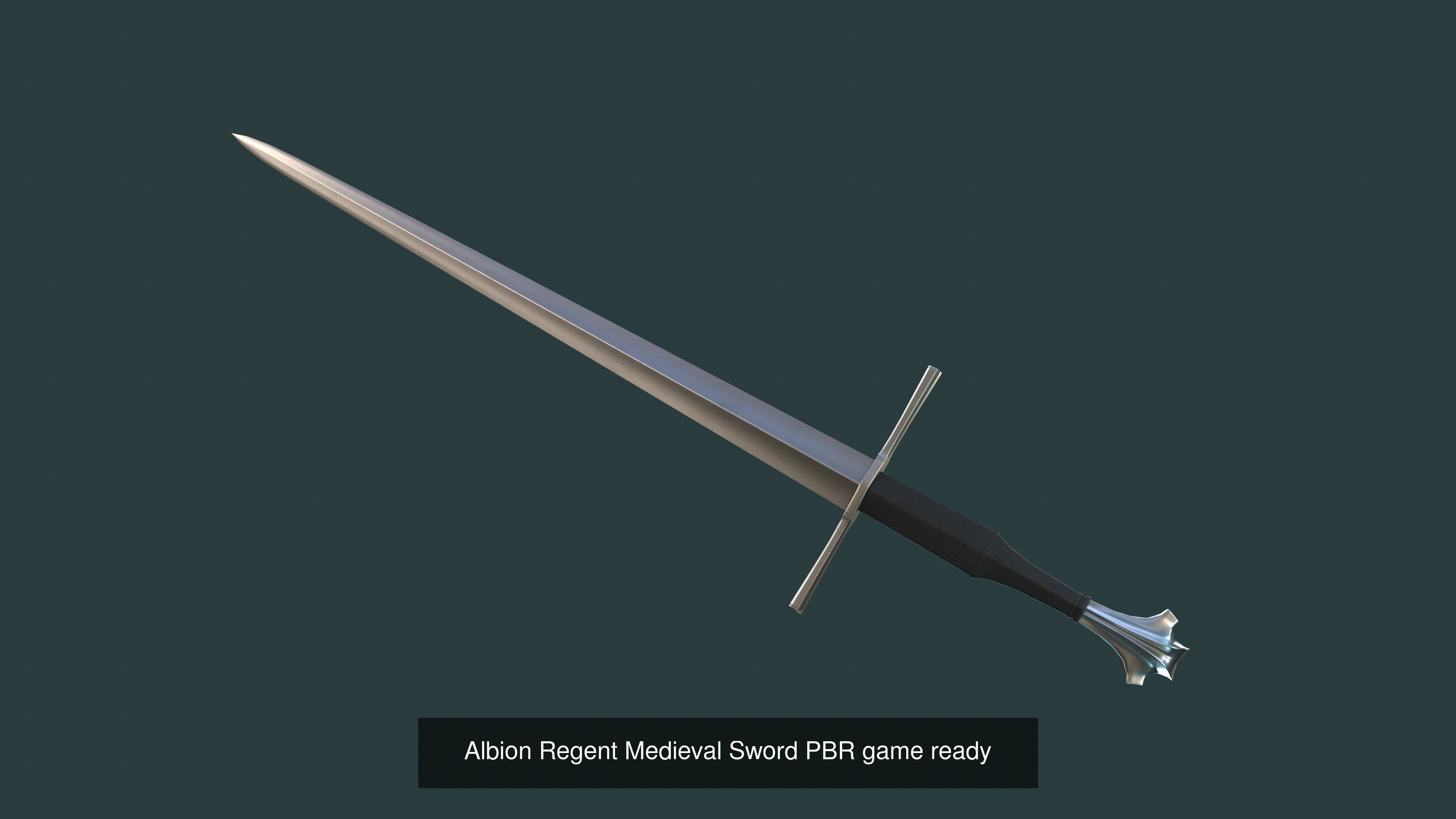Albion Medieval Swords PBR game ready Low-poly 3D Model Collection_9