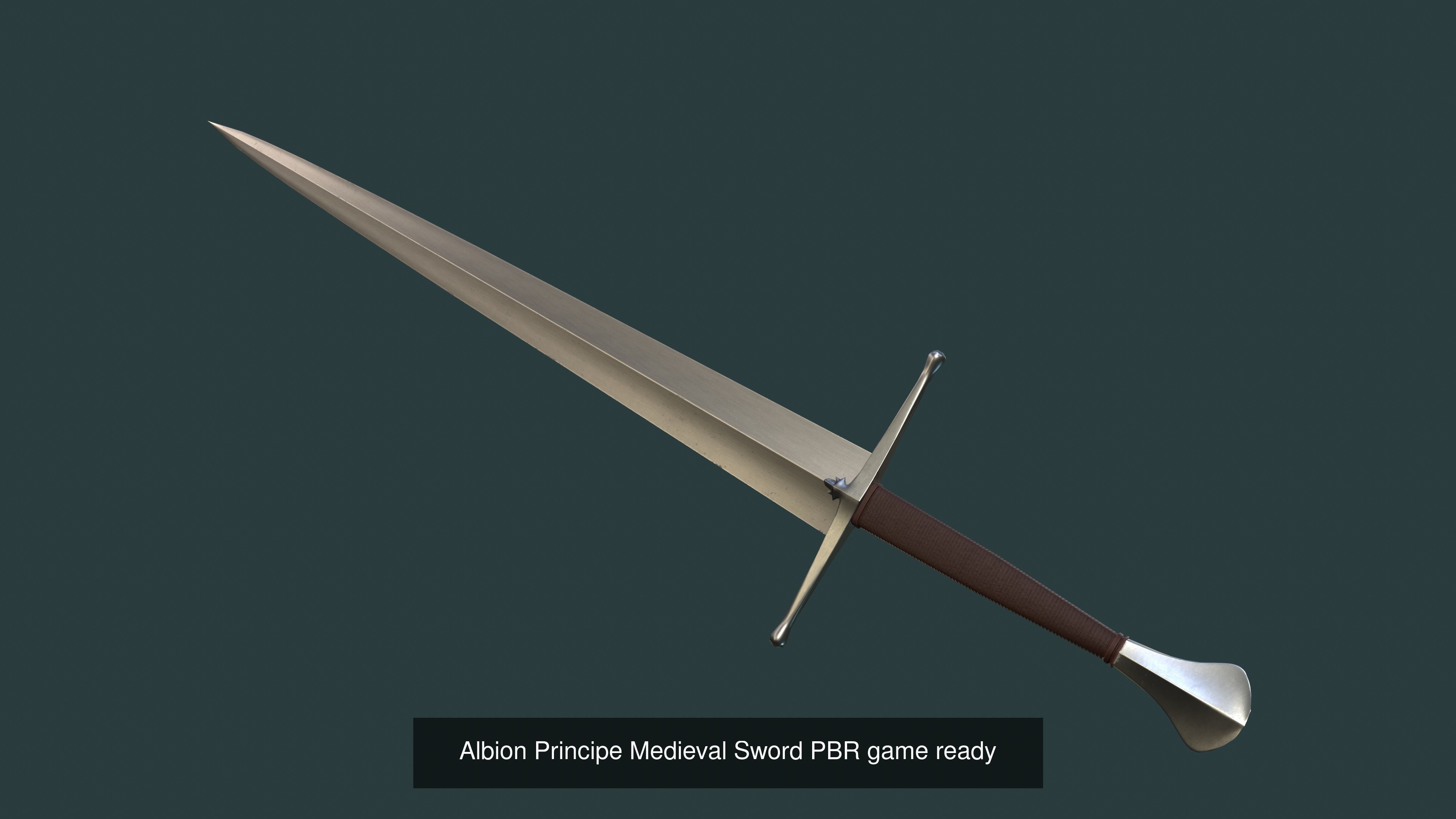 Albion Medieval Swords PBR game ready Low-poly 3D Model Collection_8