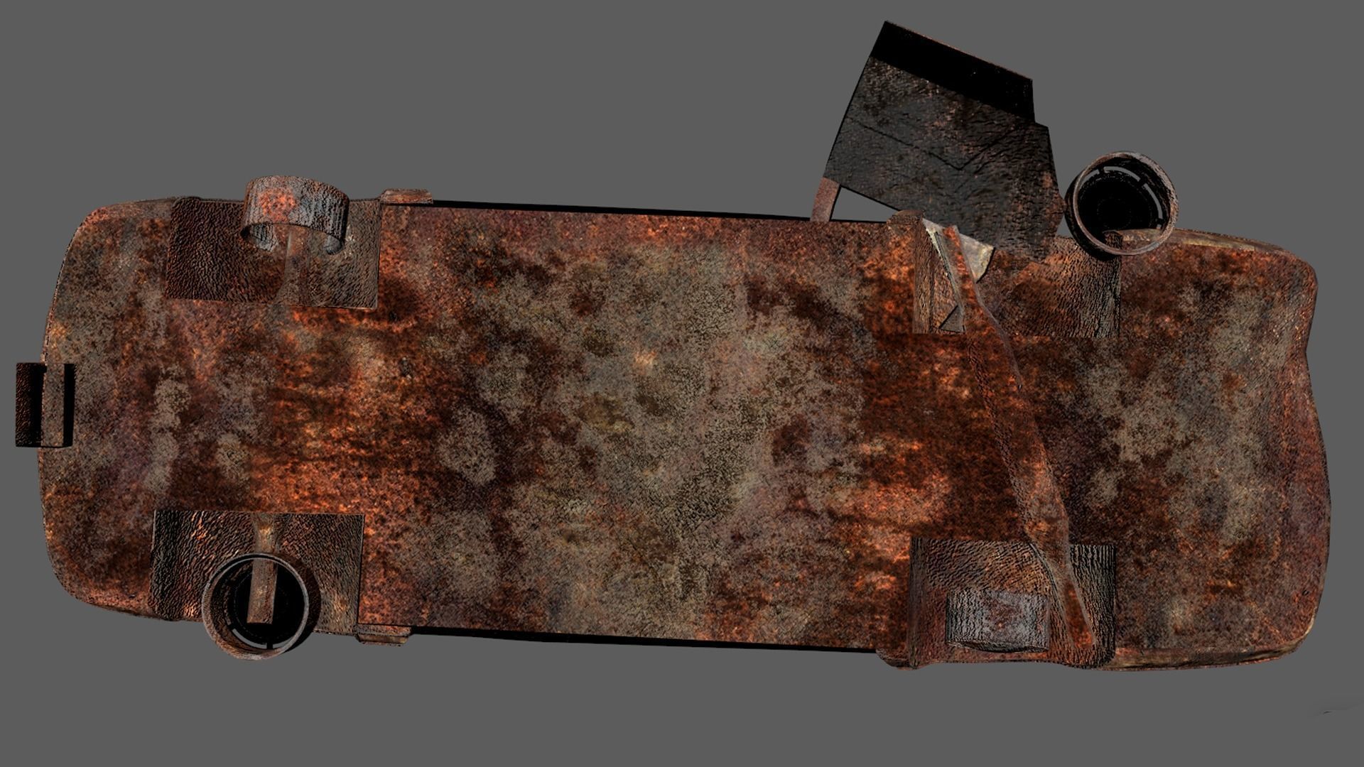 abandoned cars destroyed vehicles 3D model_4
