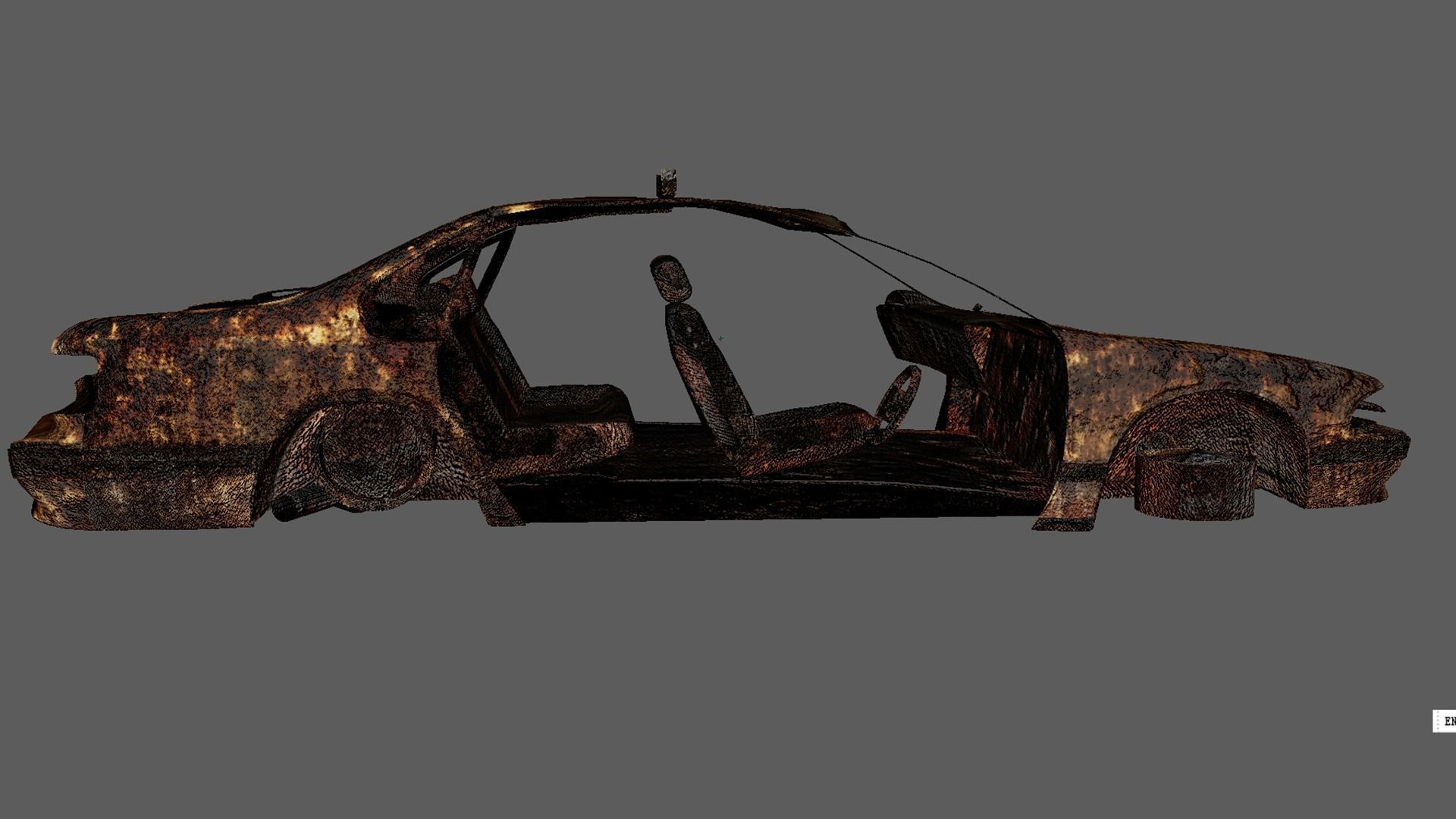 abandoned cars destroyed vehicles 3D model_7