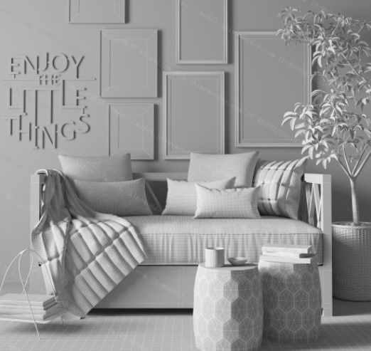 Modern Sofa 3D print model_3