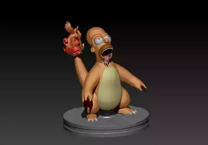 Homer Simpsons evolution charmander 