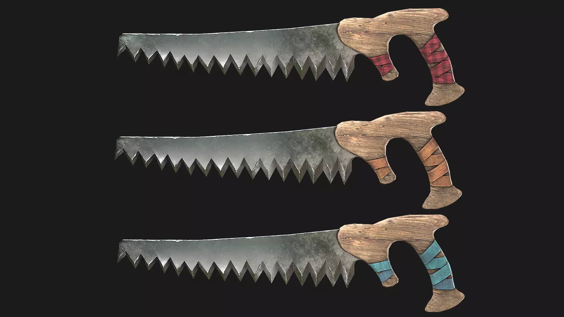 Hand Saw Low-poly 3D model