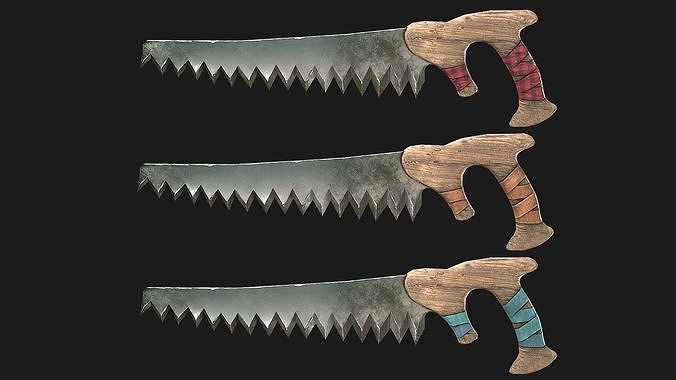 Hand Saw Low-poly 3D model
