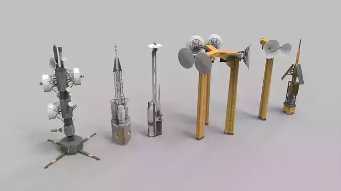Sci fi antenna 7 3D model
