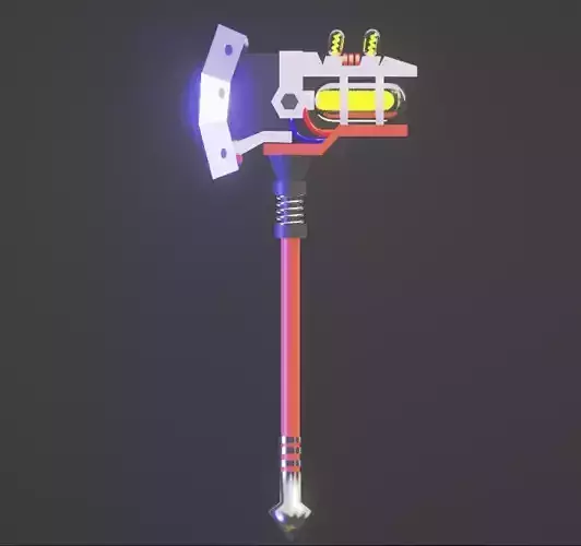 3D MODEL AXE with light