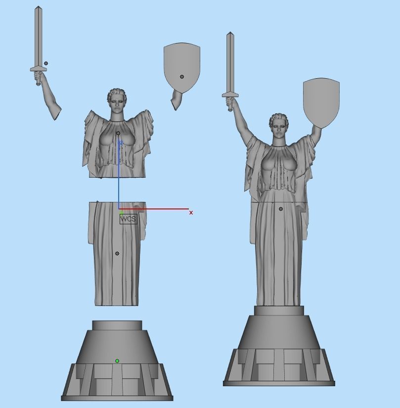 Kiev city motherland 3D print model_5