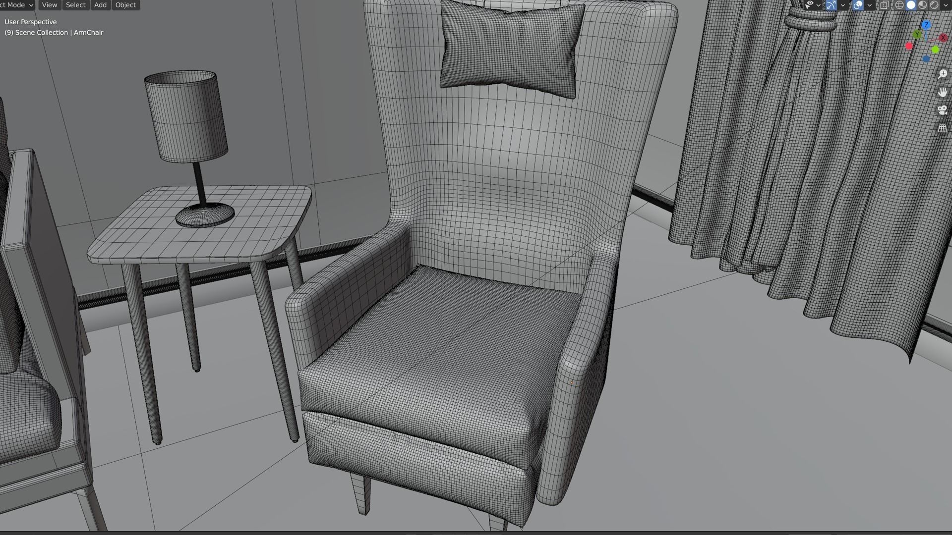 Complete Living Room 3D model_8