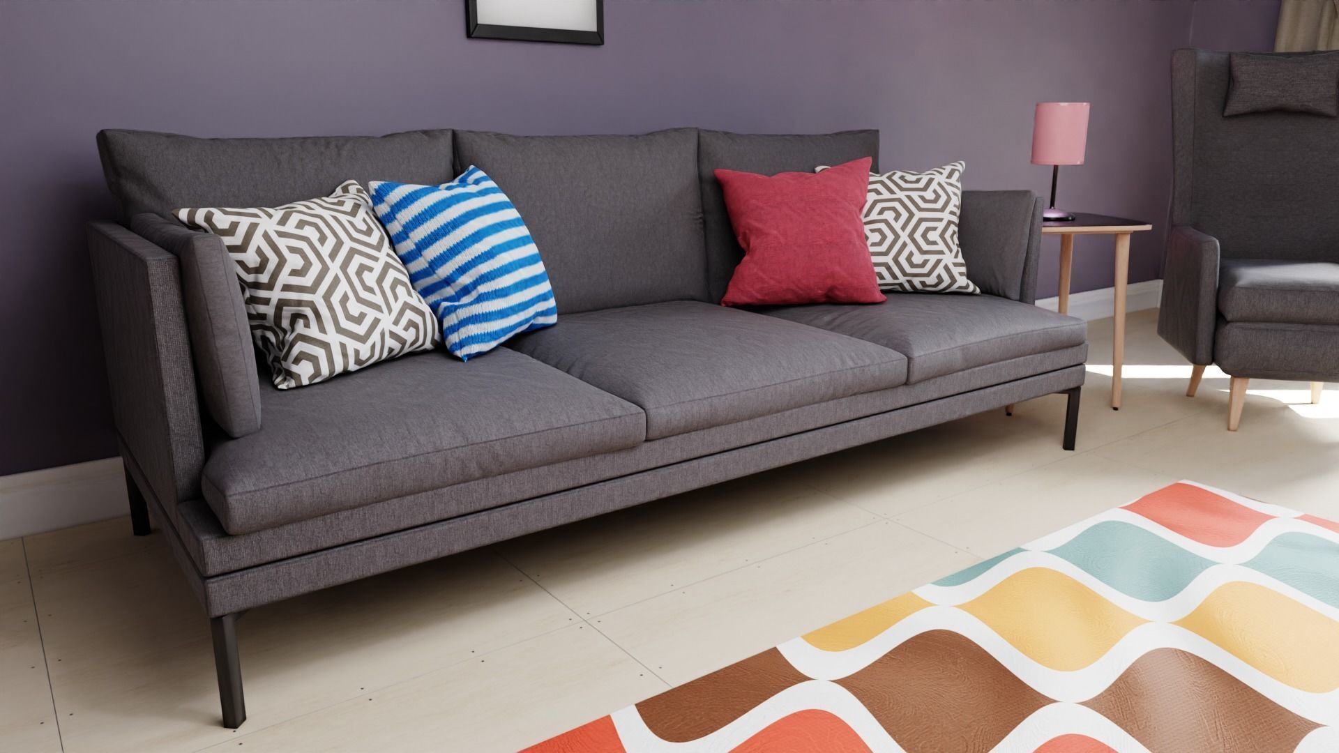 Complete Living Room 3D model_1