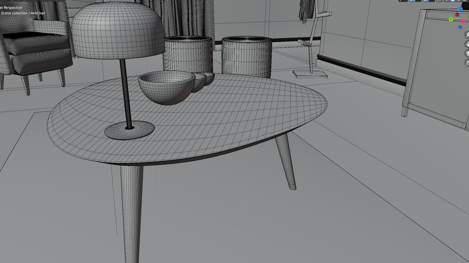 Complete Living Room 3D model_11