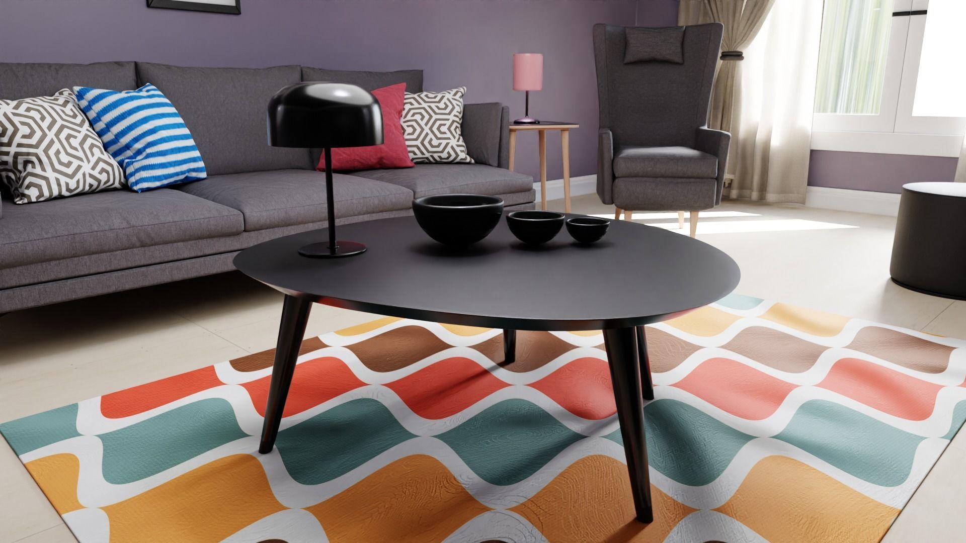 Complete Living Room 3D model_6