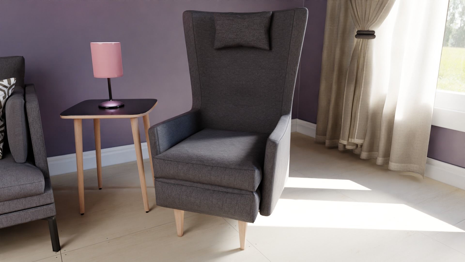 Complete Living Room 3D model_2