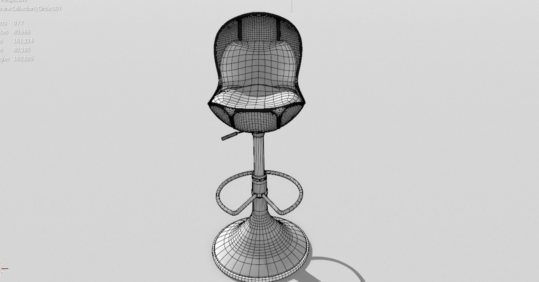 Bar stool retro 3D model_27