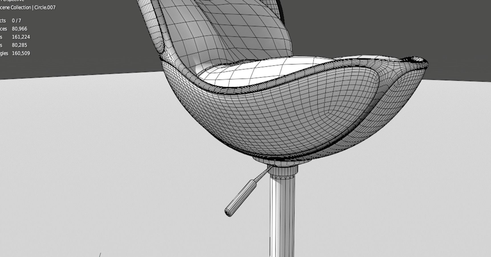 Bar stool retro 3D model_25