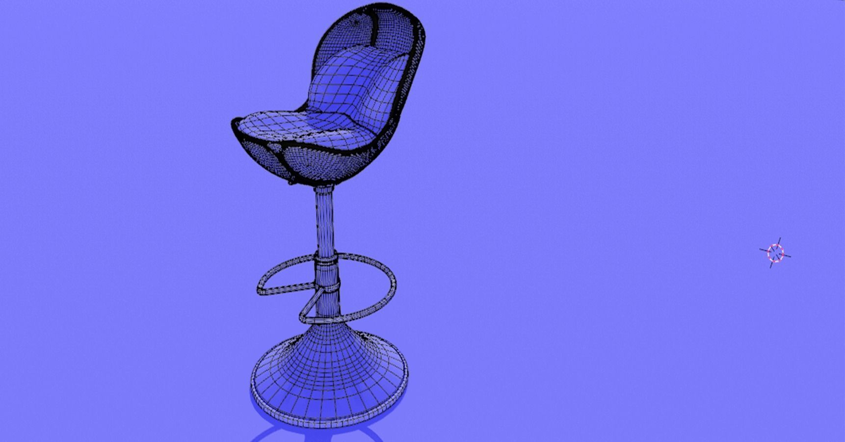 Bar stool retro 3D model_10
