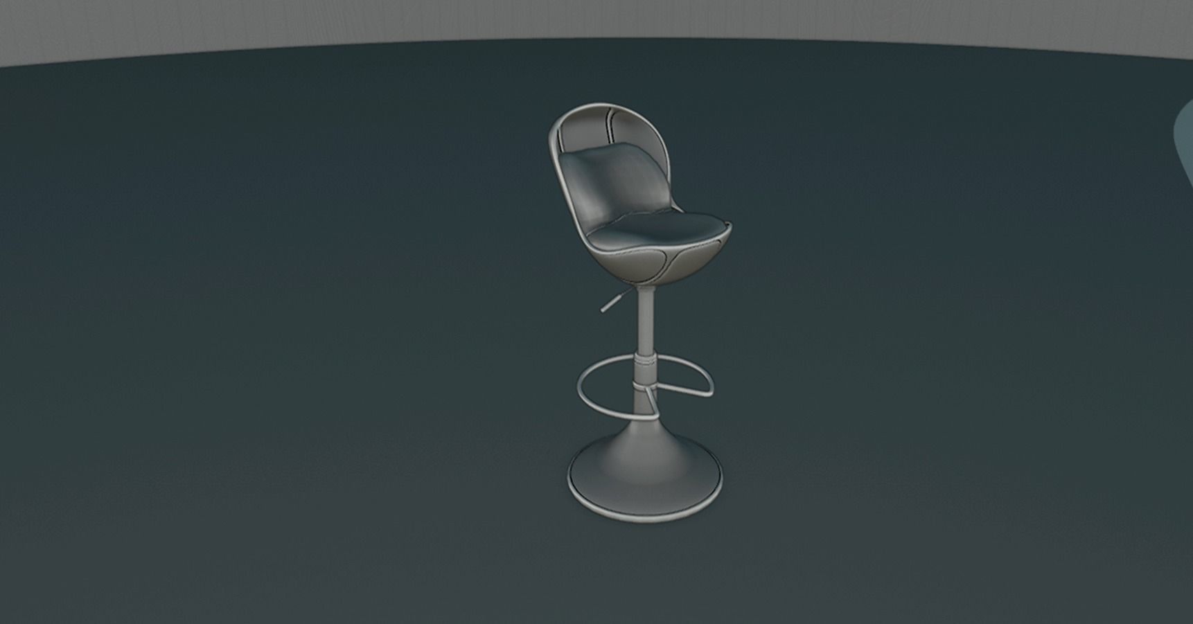 Bar stool retro 3D model_28