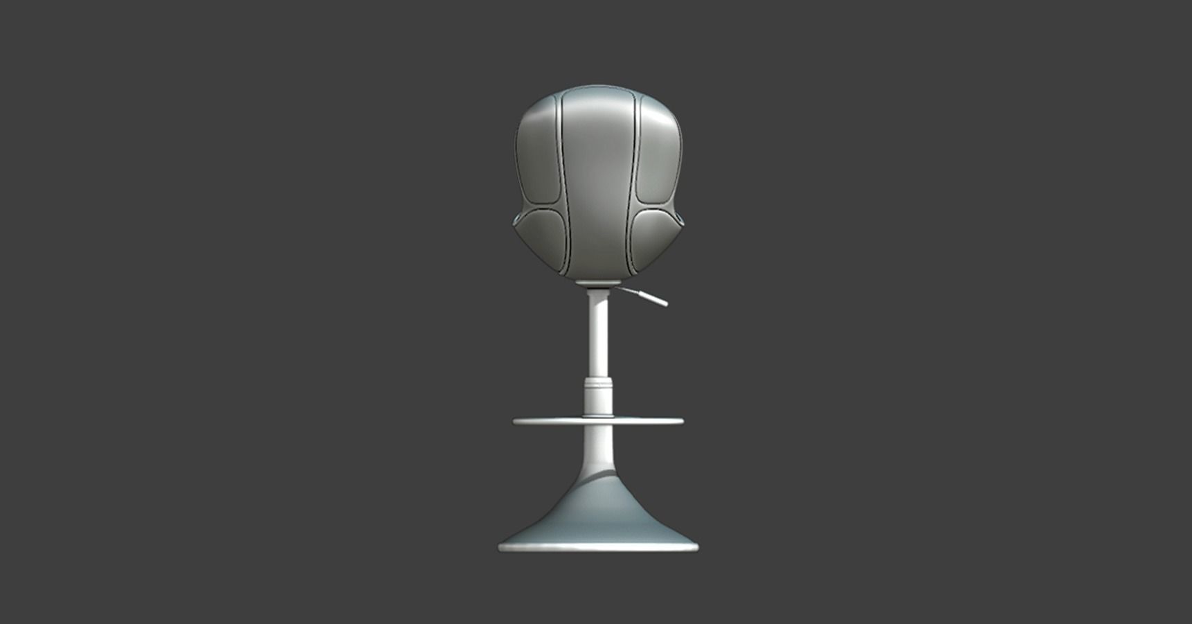 Bar stool retro 3D model_7