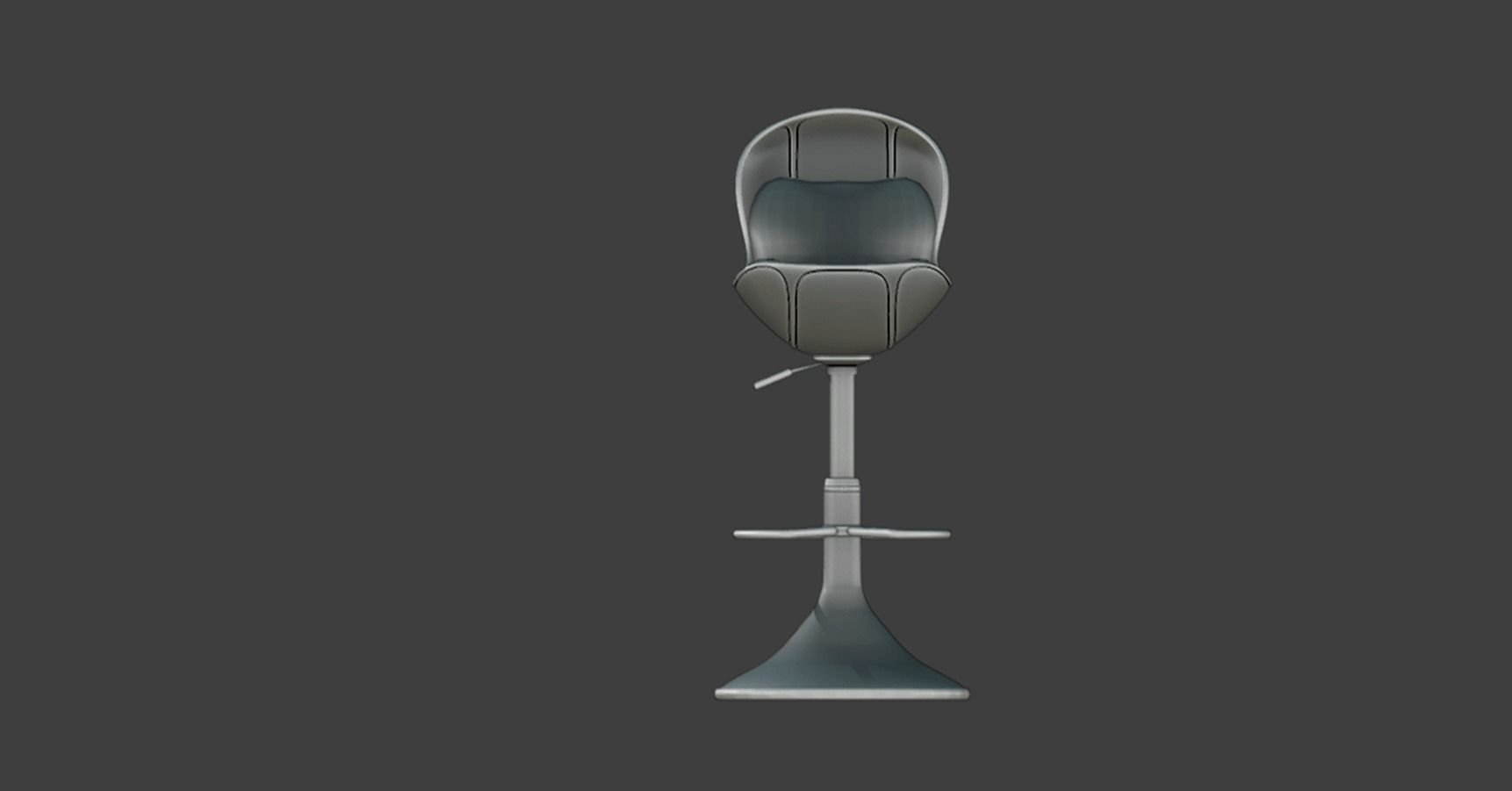Bar stool retro 3D model_6
