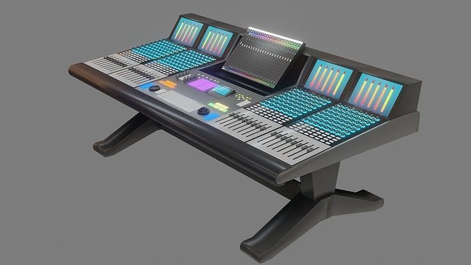 Digital Audio Mixer - Low Poly - GameReady - PBR Low-poly 3D model