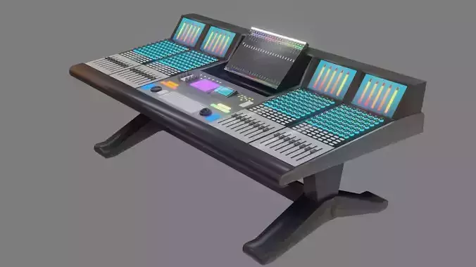 Digital Audio Mixer - Low Poly - GameReady - PBR