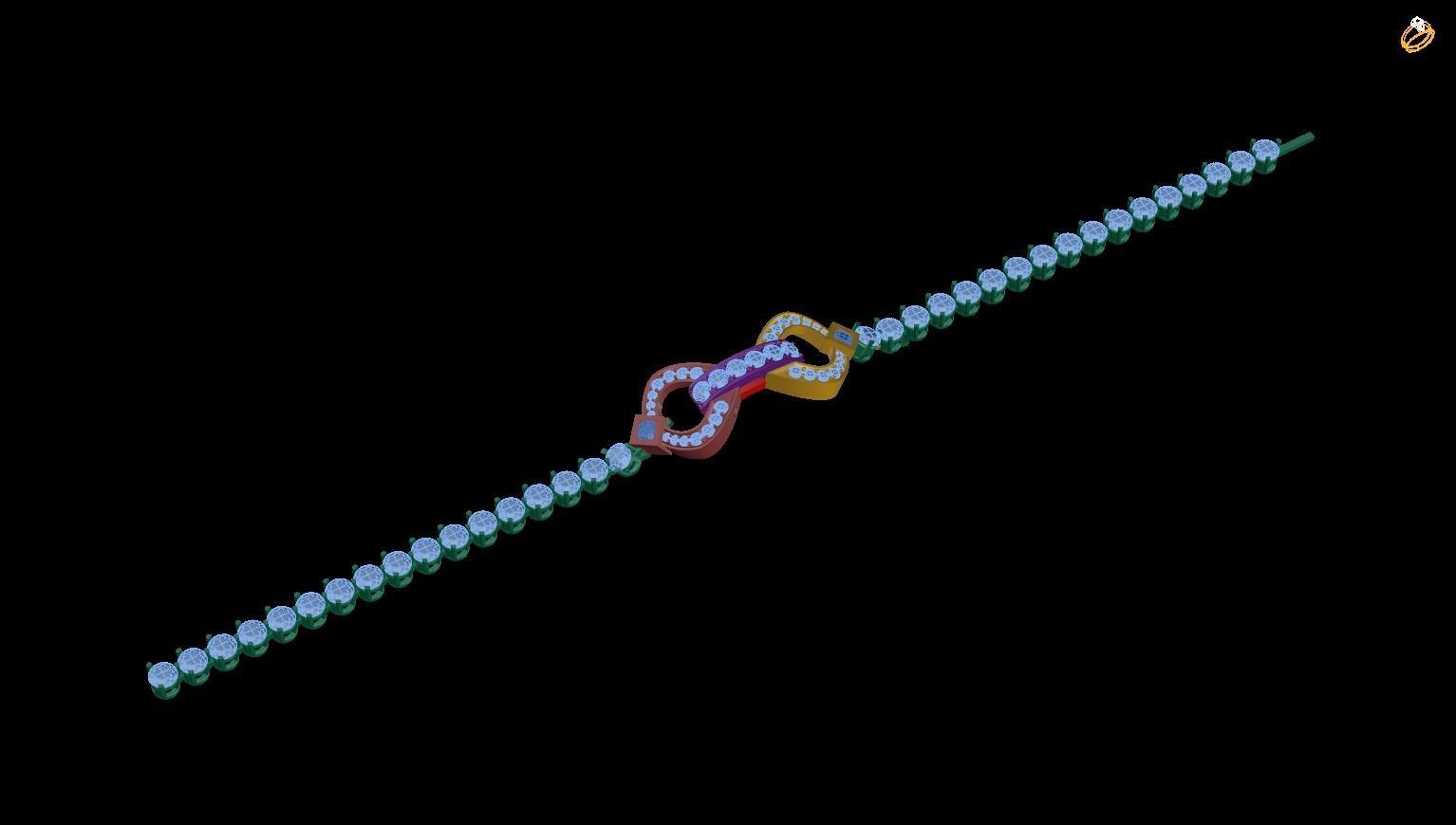 bracelet with infinity symbol 3D print model_1