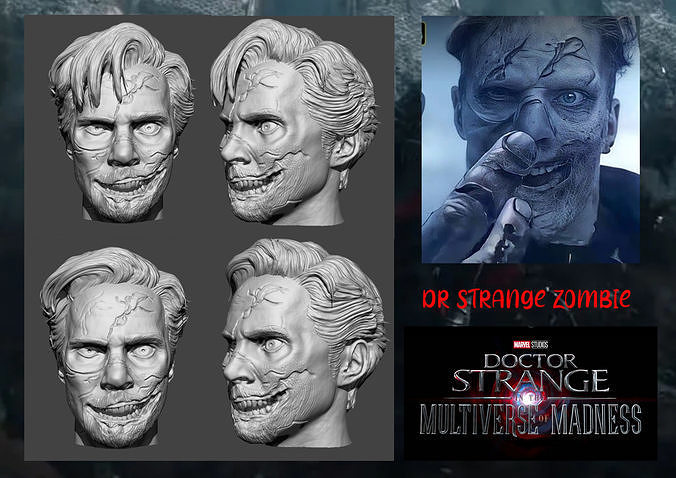 dr strange zombie 3D print model