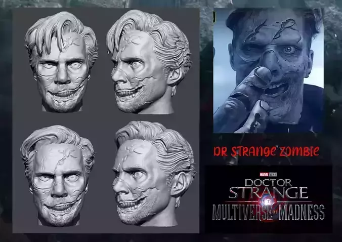 dr strange zombie 3D print model