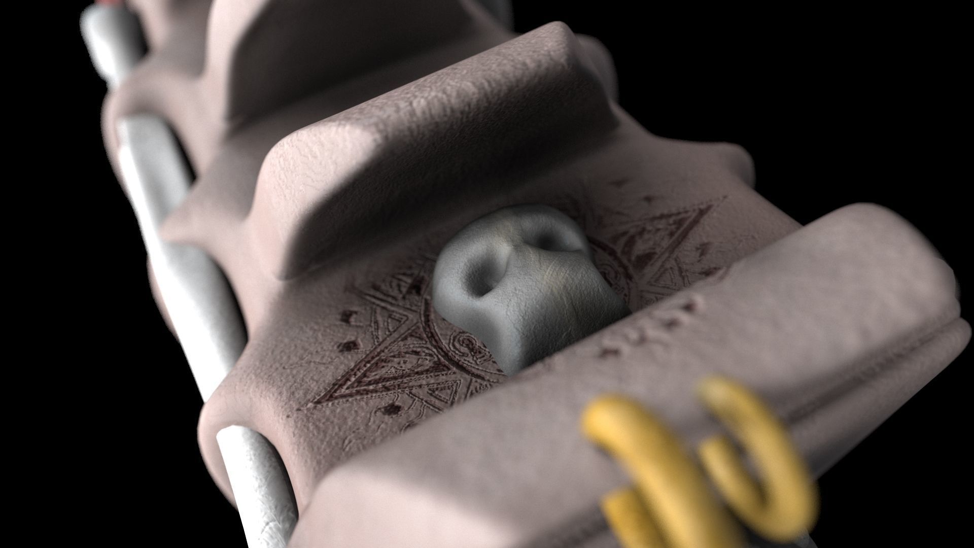 Skeleton sword Low-poly 3D model_7